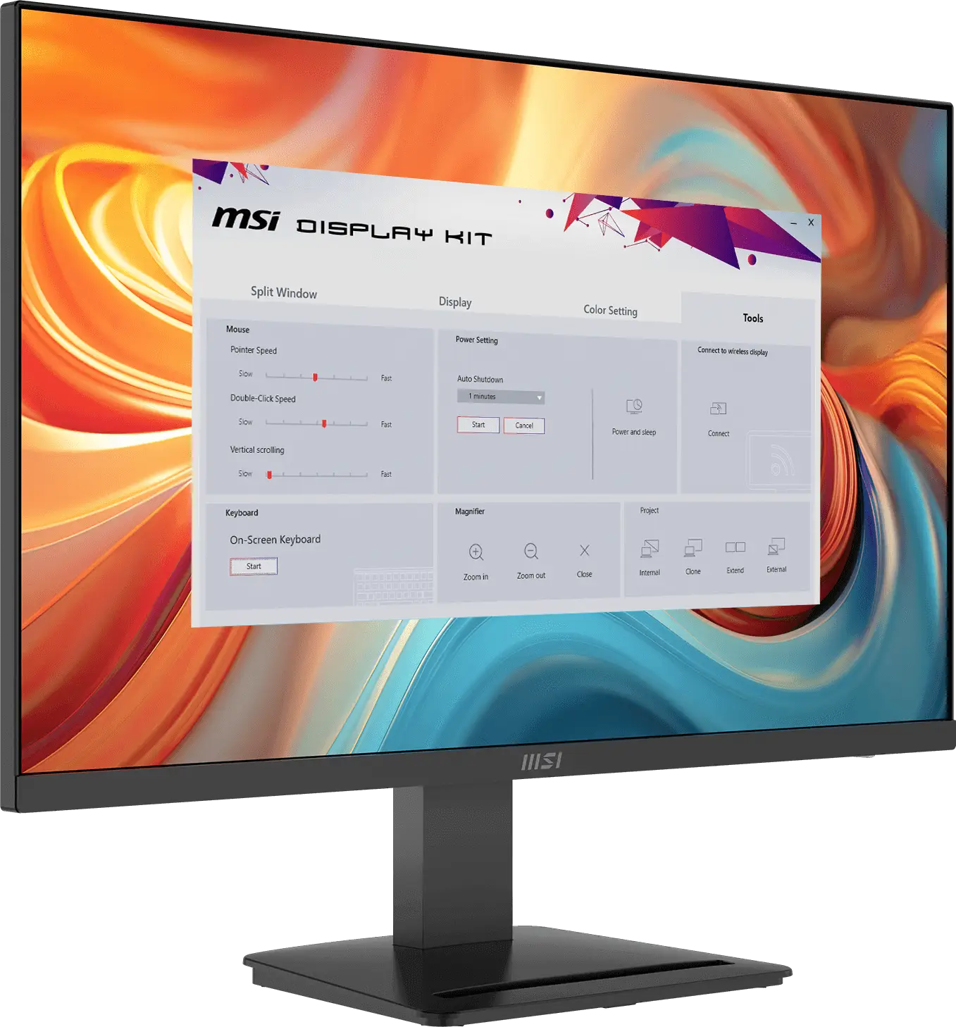 MSI 27 inch QHD 2K 1440P 144Hz IPS 1ms Computer Monitor with Built